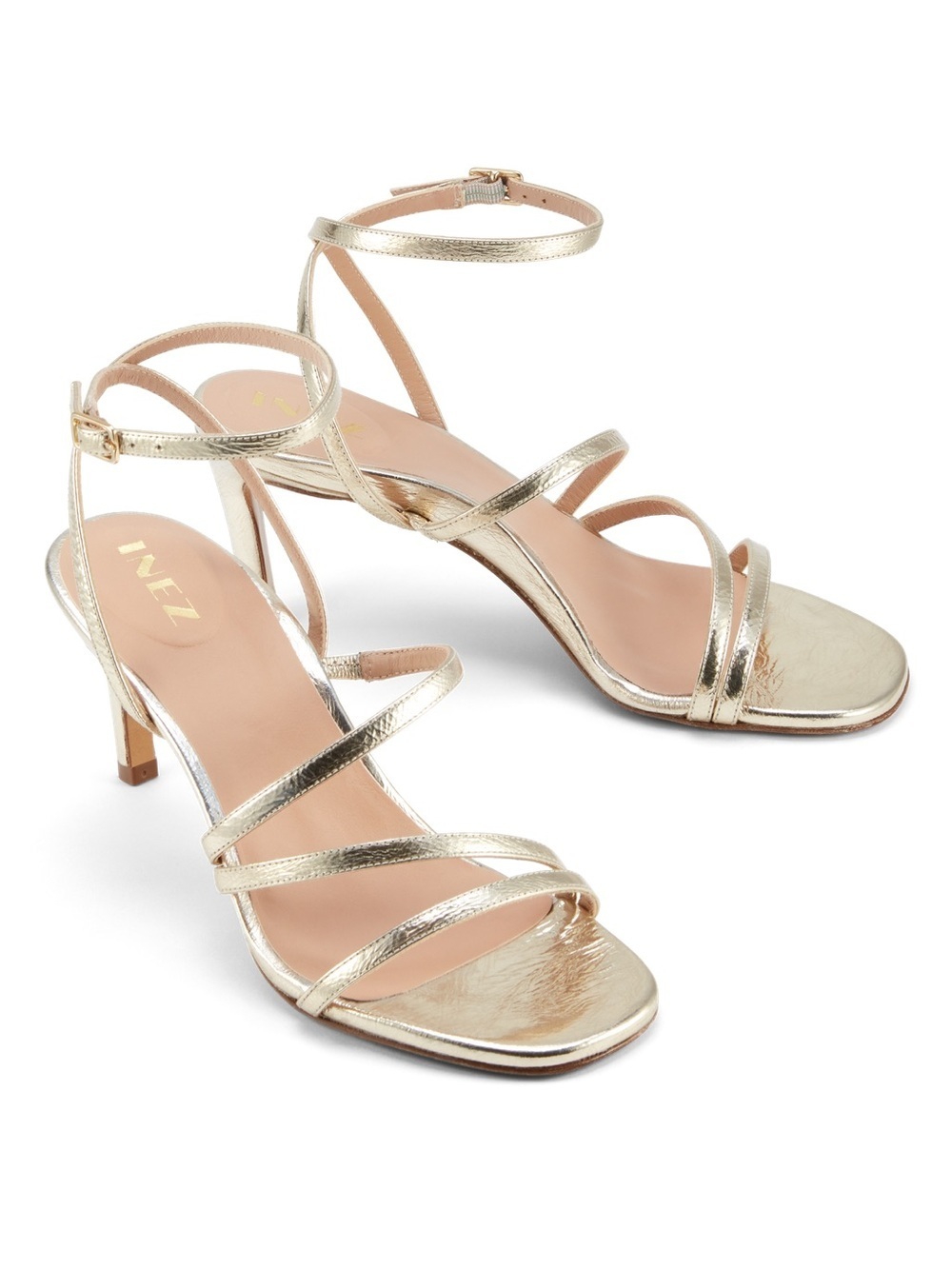 Inez Sofia Heel in Gold Metallic size 10.5 M
